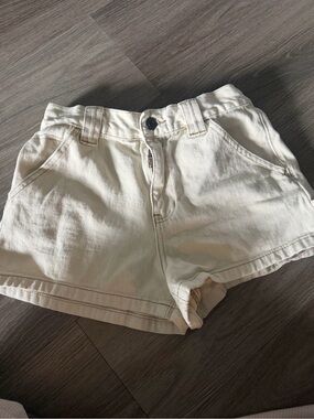 PacSun Cream High-Rise Cotton Jean Shorts